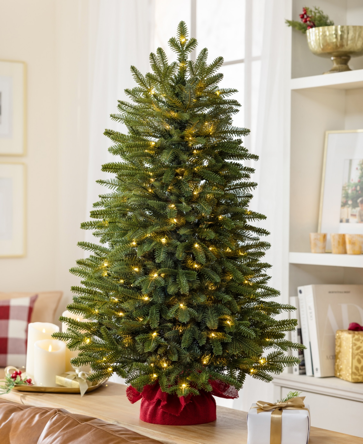 Balsam Hill 3.5 Ft Fraser Fir Pre-lit Tabletop Tree In Green