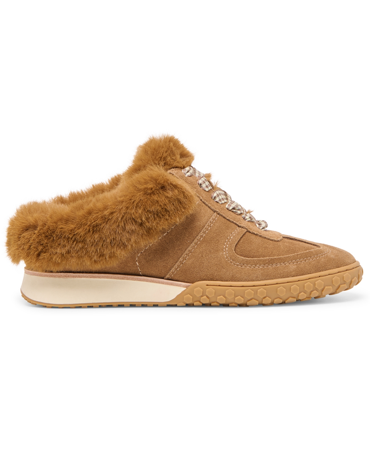 Dolce Vita Women's Izzey Plush Cozy Retro Slides Sneakers In Brown