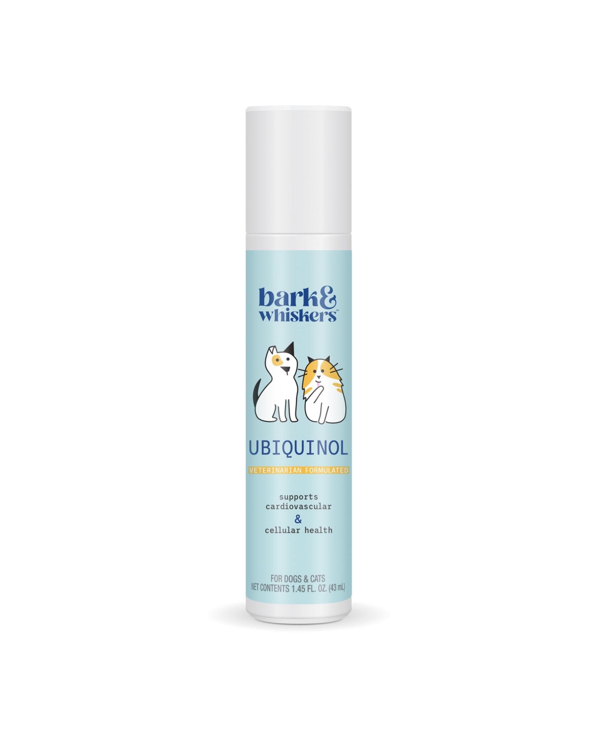 Bark & Whiskers Ubiquinol Liquid Pump for Dogs & Cats, 1.45 Fl. Oz. (43 mL), 149 Pumps, Supports Healthy Immune Function, Veterinarian Formulated, Non