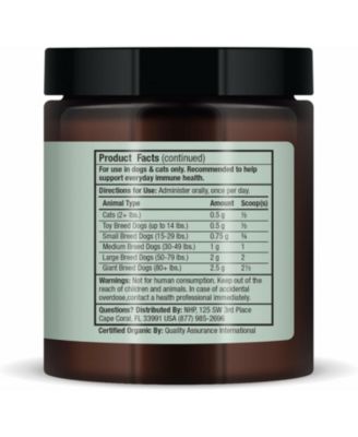 Bark & Whiskers Organic Fermented Mushroom Blend for Cats and Dogs, 2.11 Oz. (60g), 60 Scoops, Supports Digestive and Immune Function, Veterinarian Formulated, Non-GMO, USDA