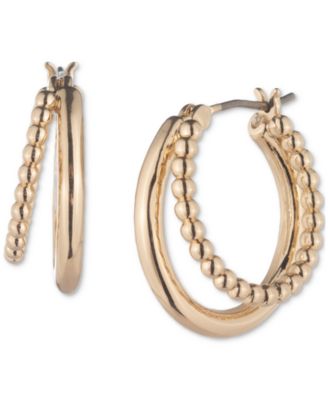 Lauren Ralph Lauren - Small Beaded Split Hoop Earrings, 0.58"