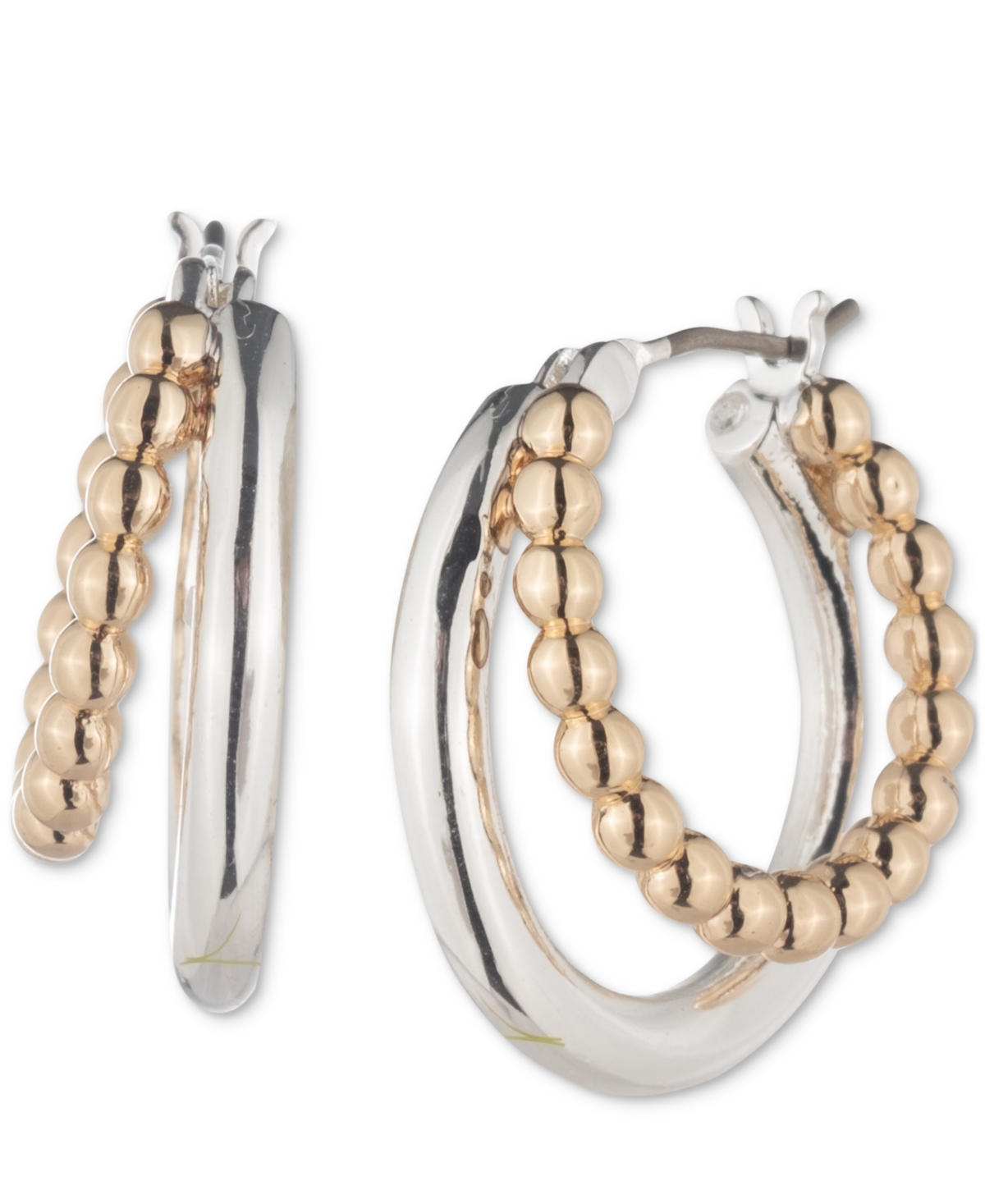 Ralph Lauren Small Beaded Split Hoop Earrings, 0.58"