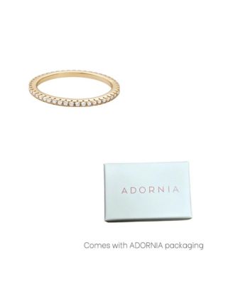 14k Gold Vermeil .925 Sterling Silver CZ Eternity Band Ring