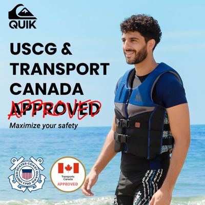 Quiksilver Men's Everyday Life Jacket, USCG Approved Evoprene PFD