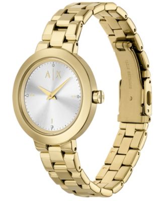 Women's Quartz Two-Hand Gold Stainless Steel Watch, 36mm