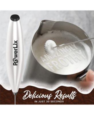 Milk Frother Battery Operated Foam Maker For Coffee With Stainless Steel Stand