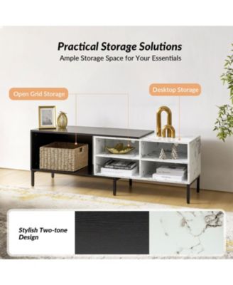 Marna Modern Expandable Tv Stand With Adjustable Length and Adjustable Feet