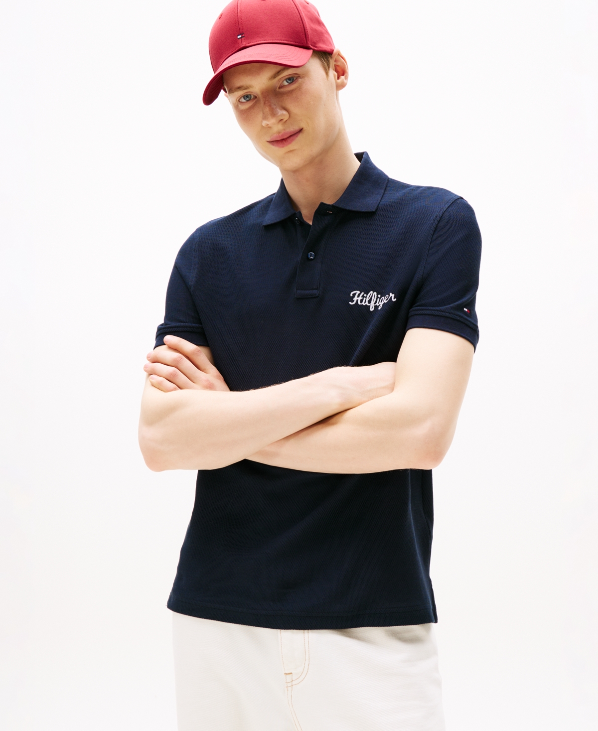 Tommy Hilfiger Men's Regular-Fit Logo Script Polo Shirt