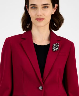 Women's Embellished One-Button Blazer