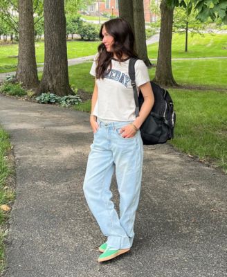 Juniors' Sporty Crewneck T-Shirt