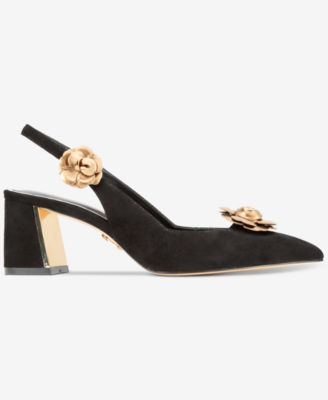 Women's Leza Luxurious Slingback Block-Heel Ballet Pumps
