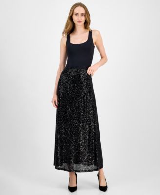 Anne Klein - Women's Sequin Maxi Skirt