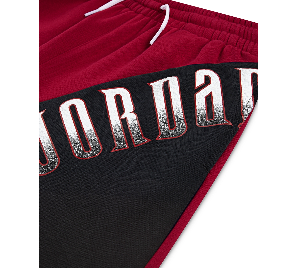 Jordan Big Boys Colorblocked Logo Pull-on Fleece Shorts In Red