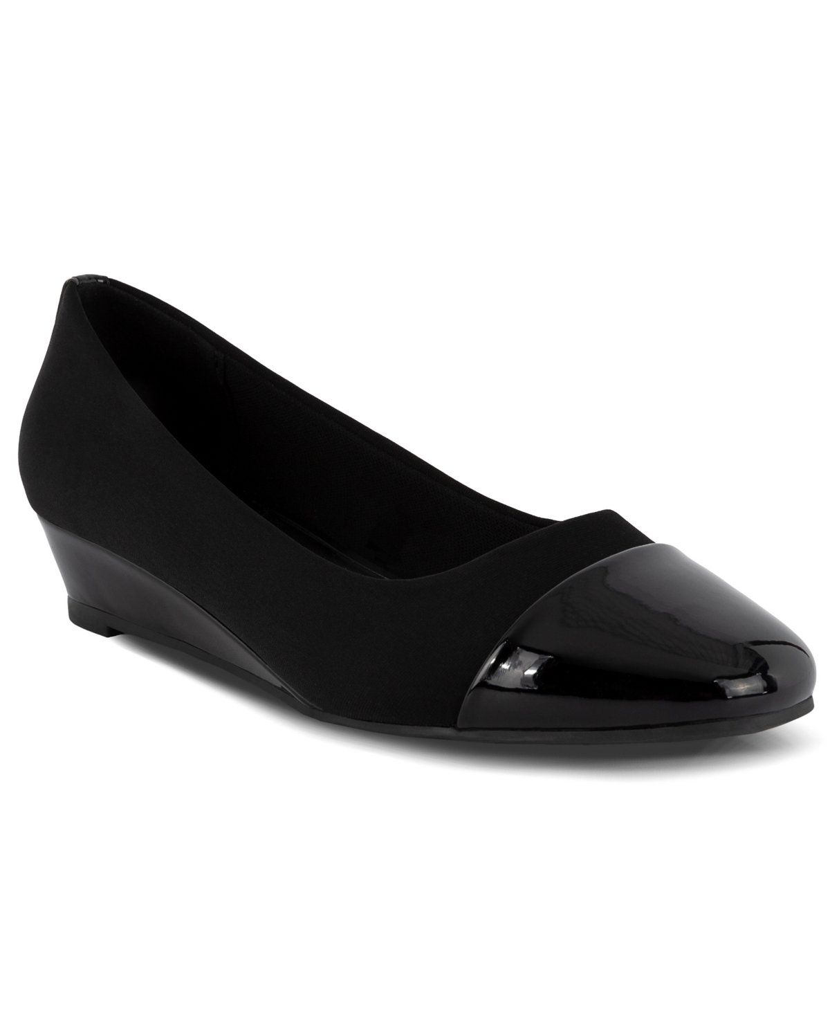 Jones New York Women's Junelle Cap Toe Wedge Flats In Black