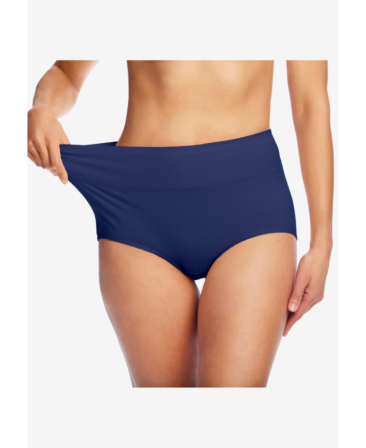 Women's Cotton Spandex Comfort Waist Brief 2-Pack - Pink pack