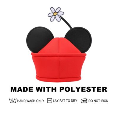 Minnie Mouse Ears & Flower Red Novelty Cosplay Pillbox Hat