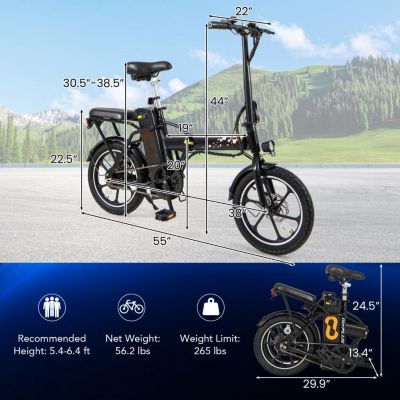 Folding Electric Bicycle with 500W Brushless Motor and Dual Disk Brakes
