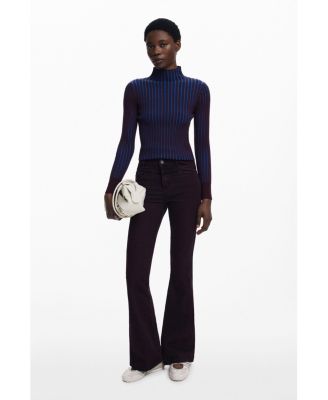 Women's Burgundy flare jeans