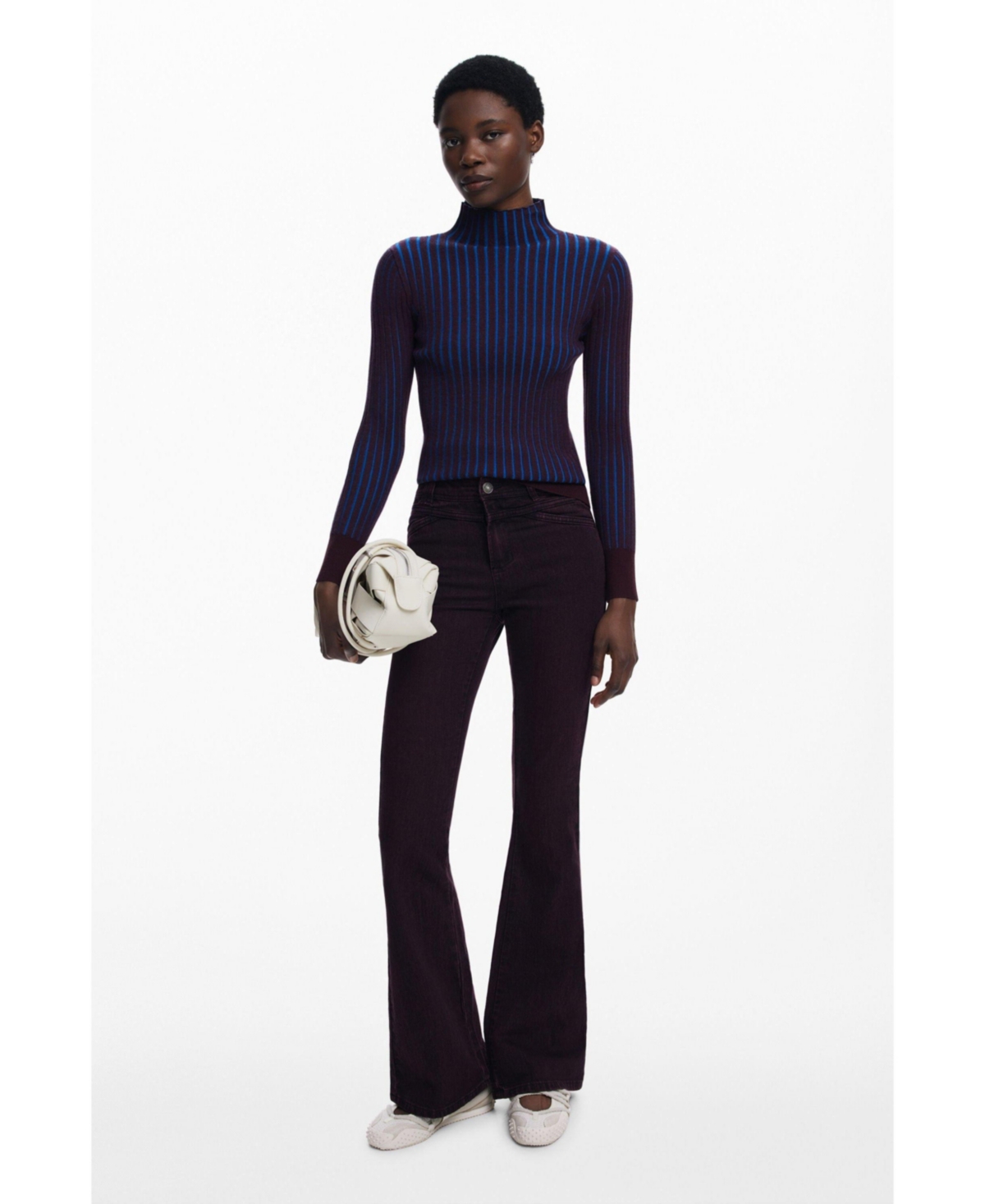Desigual Flare Jeans In Black