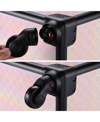 Folding Manicure Table & Rolling Makeup Train Case Blush ForgetMeNot