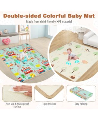 Toddler Large Playpen w/ Mat Play Yard w/ Pull Rings & Ocean Balls Play Area