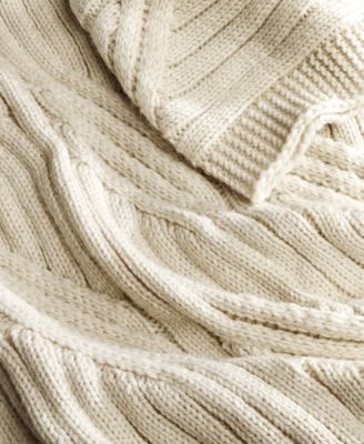 Sweater-Knit Throw, 50" x 60", Macy's Exclusive