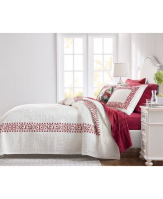 Garland Embroidery 3-Pc. Quilt Set, Full/Queen, Macy's Exclusive
