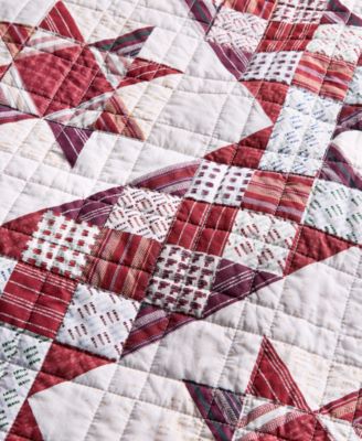Holiday Checker 3-Pc. Quilt Set, King, Macy's Exclusive