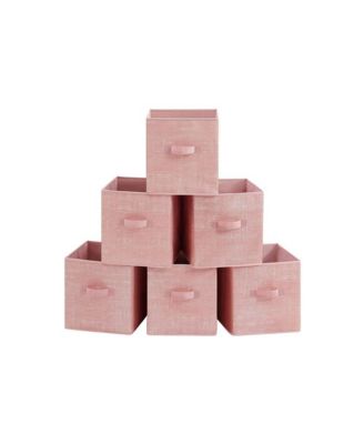 6-Pack 11" Foldable Storage Bins with Double Handles