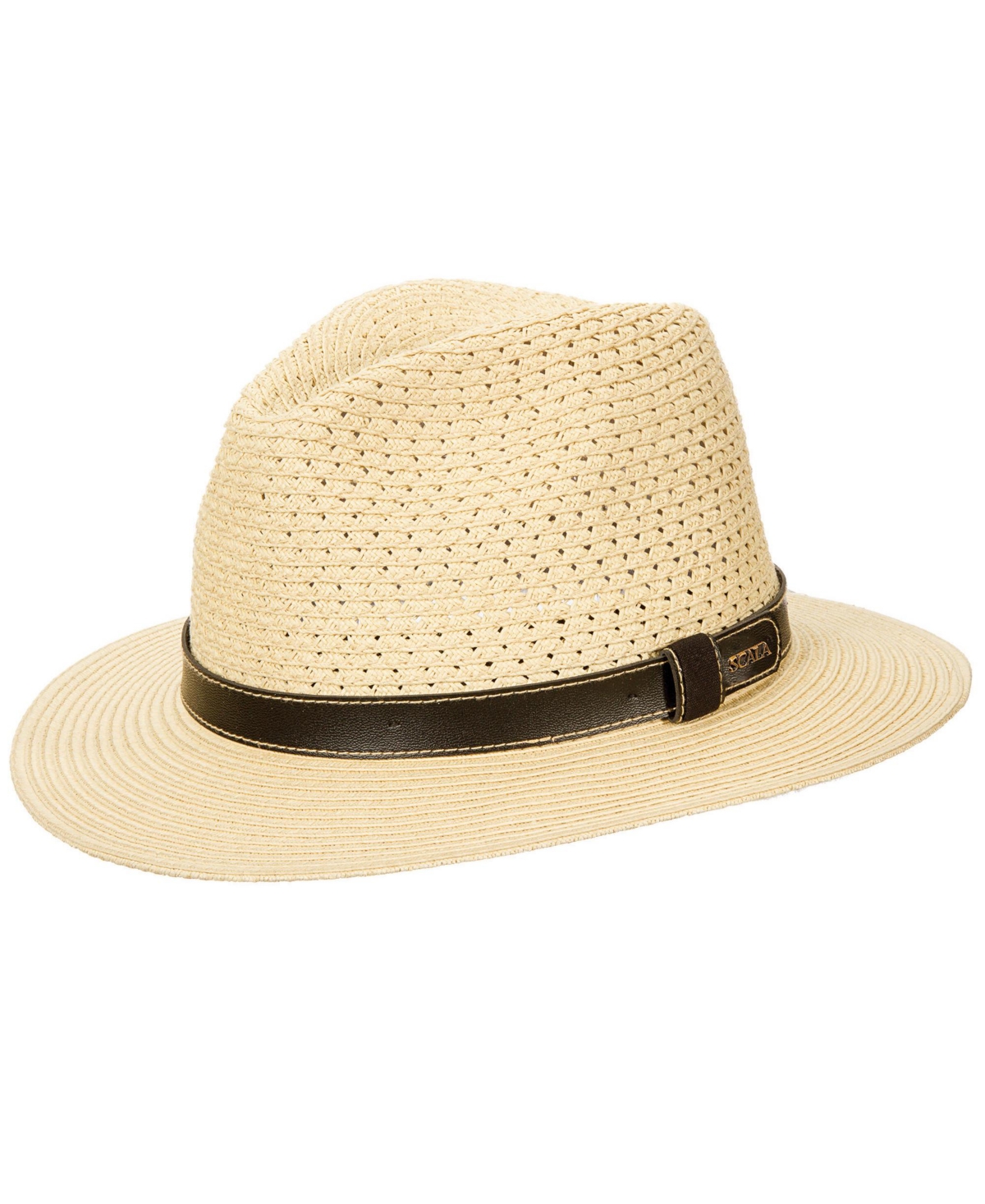 Scala Men's Braid Safari Hat In Brown