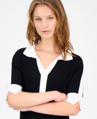 Women's Contrast-Trim Bodycon Dress