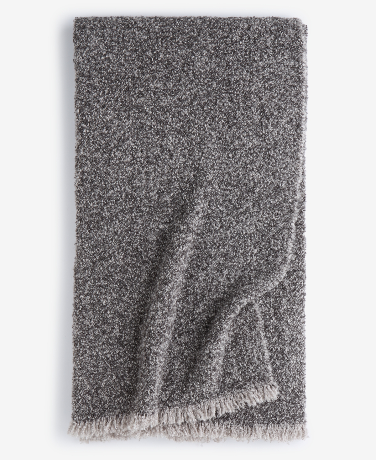 Oake Heathered Boucle Throw, 50" X 60", Exclusively For Macy's In Gray