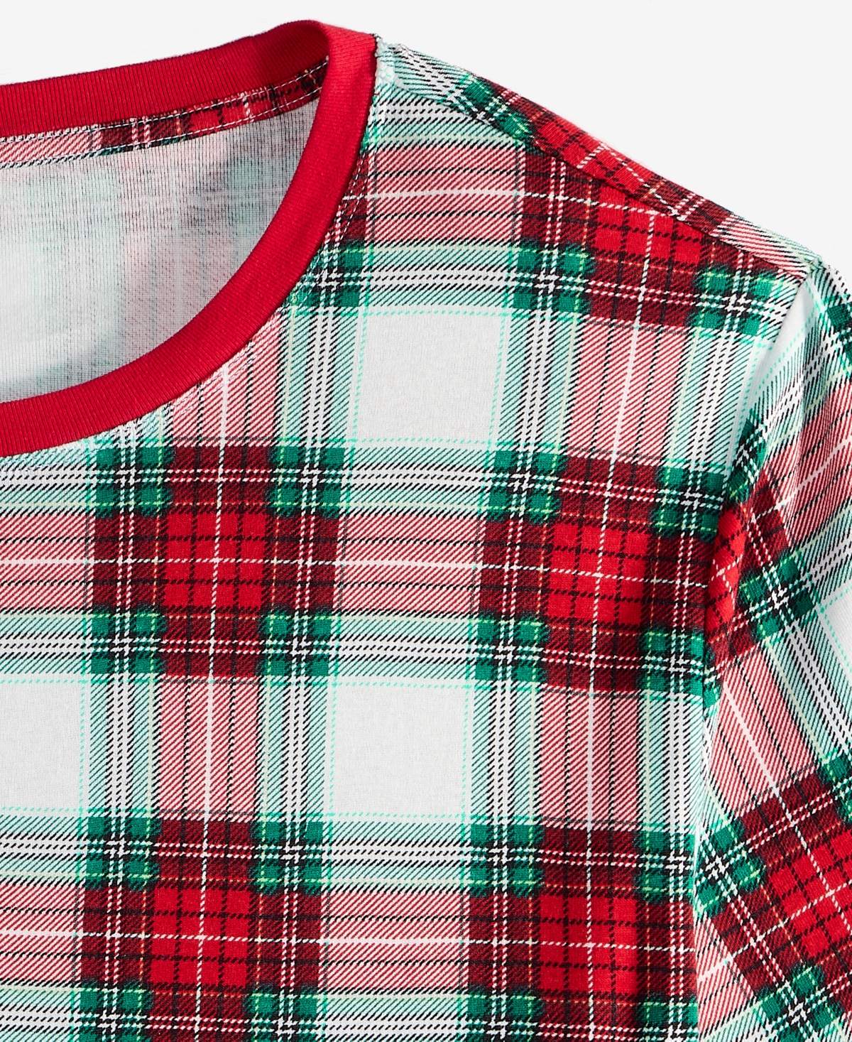 Holiday Lane 's Men's Merry Plaid Crew Neck Matching Family Pajamas Set, Created For Macy's In Multi