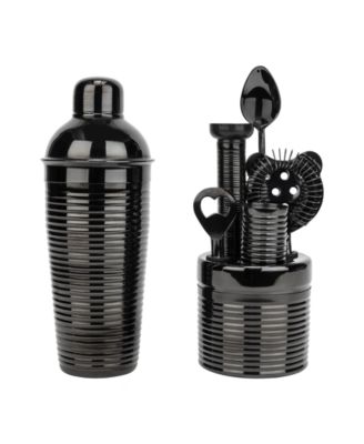 Textured Metal Barware, Set of 7