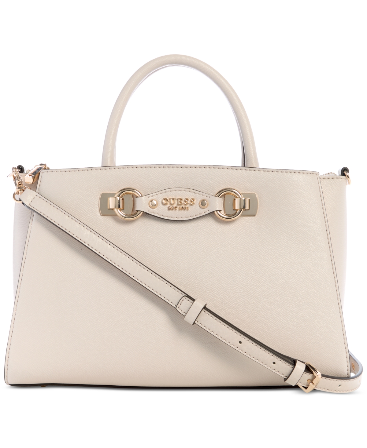 Guess Mimina Girlfriend Medium Satchel Bag In Gray