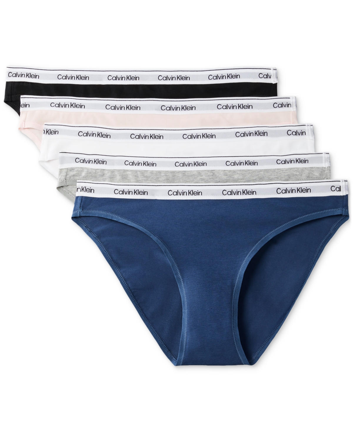 Calvin Klein Women's 5-pk. Modern Logo Low-rise Bikini Underwear Qd5208 In Multi