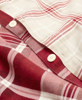 Crimson Plaid Flannel 3-Pc. Comforter Set, King, Macy's Exclusive
