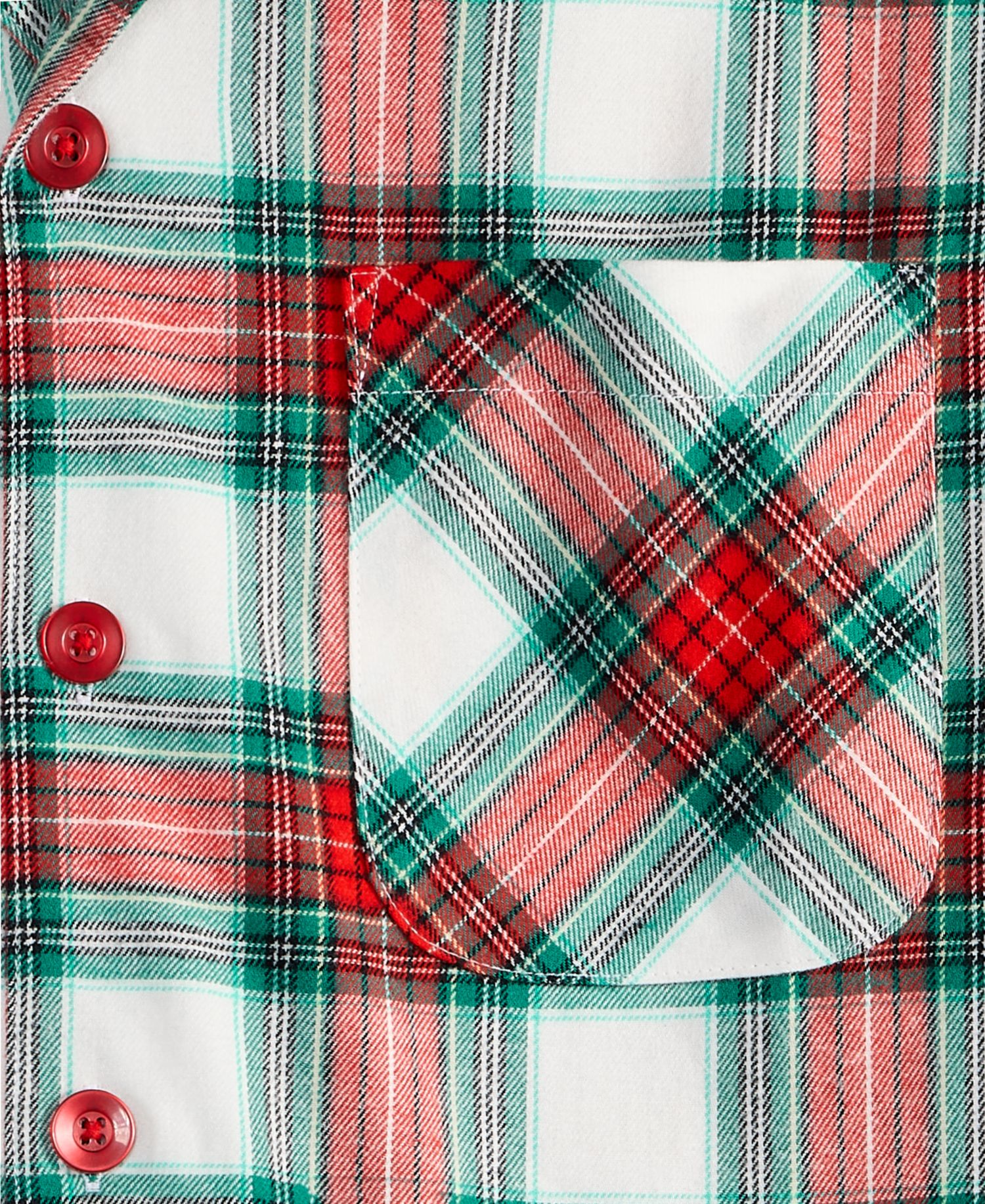 Plus Size Merry Plaid Notch Collar Matching Family Pajamas Set