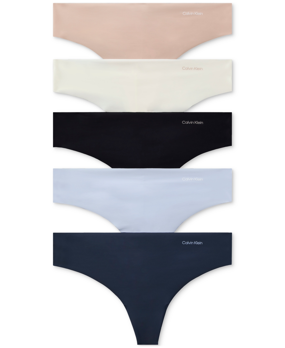 Calvin Klein Invisible 5-pack Thong Underwear Qd3556 In Multi