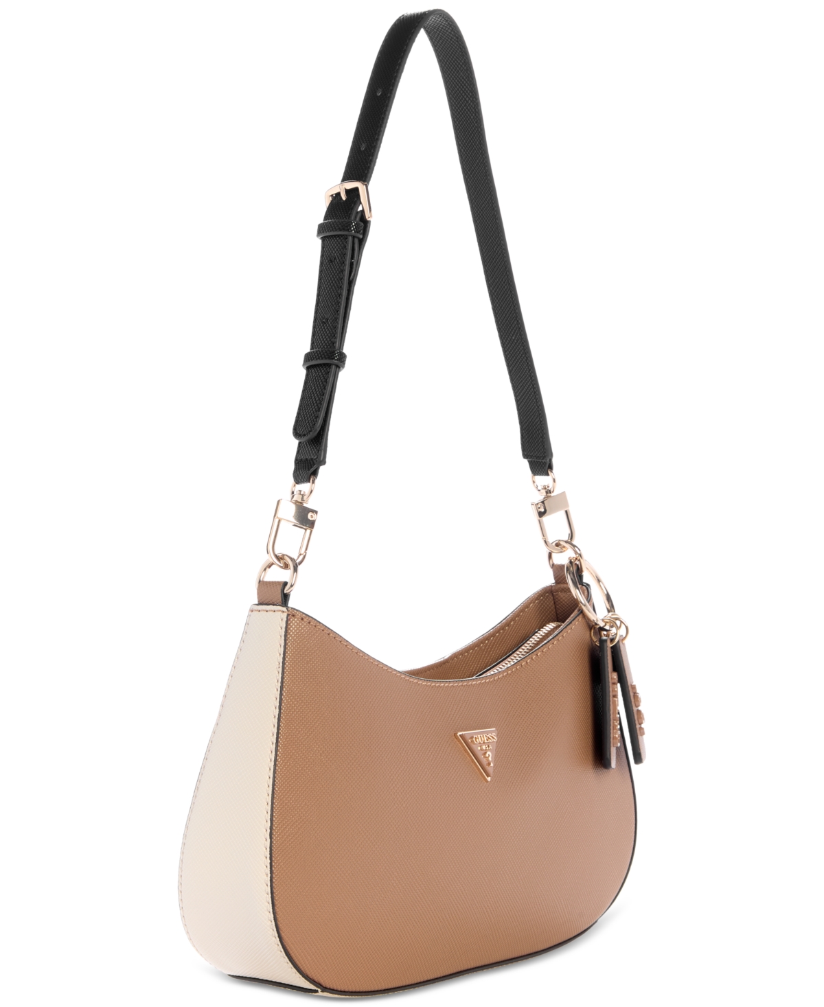 Guess Noelle Ii Small Three Compartment Crossbody In Brown