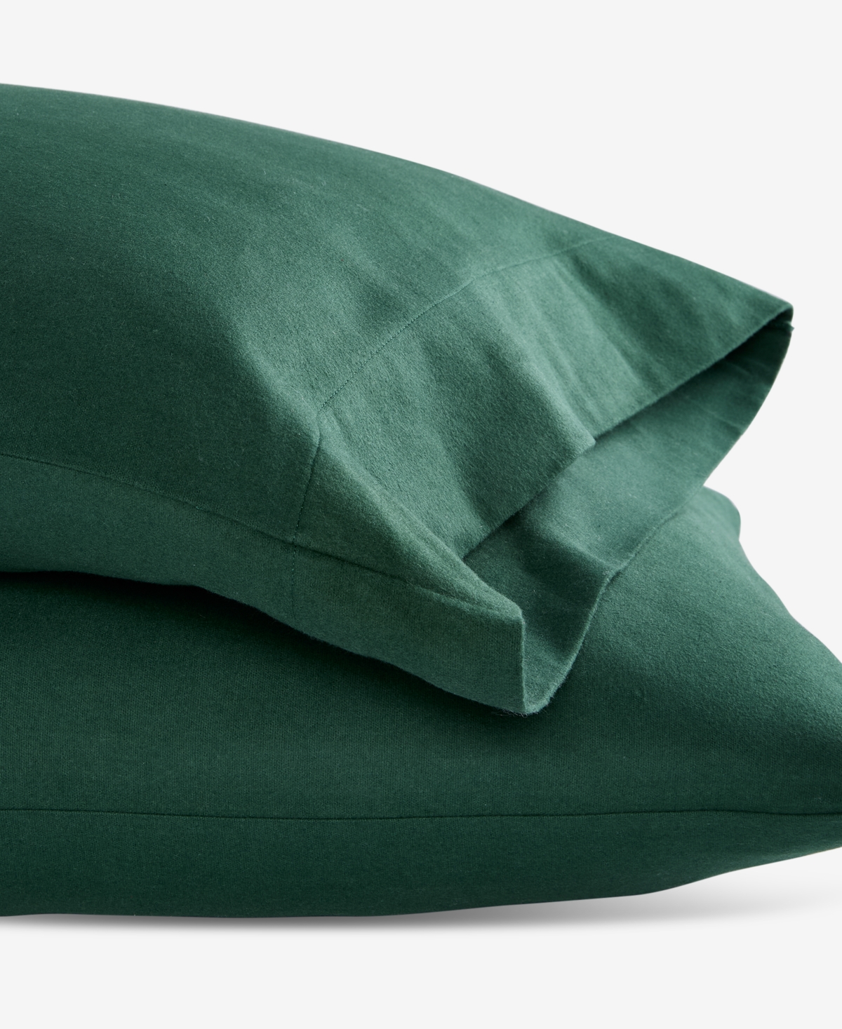 Charter Club Solid Flannel Pillowcase Set, Standard, Exclusively At Macy's In Green