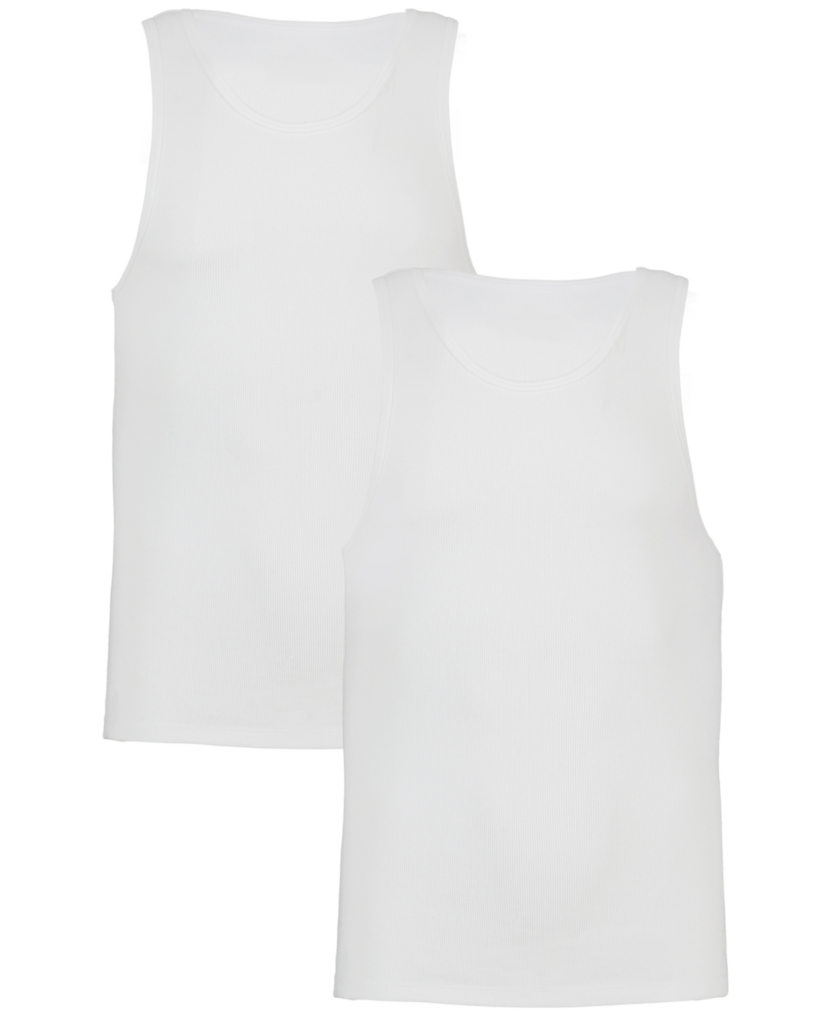 Under Armour Men's 2pk. Ribbed Performance Tank Tops In White
