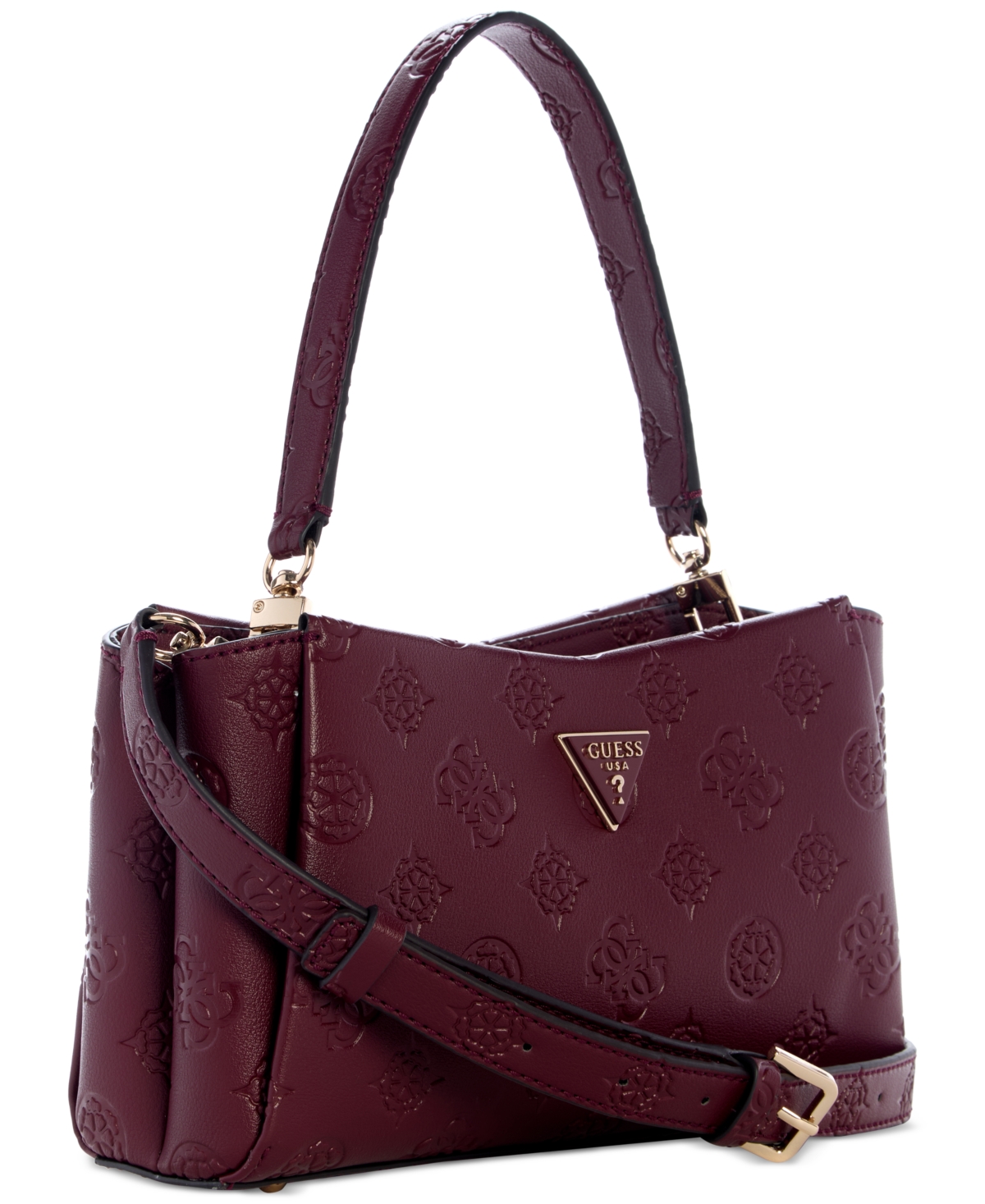 Guess Tisha Small Logo Crossbody Bag In Red