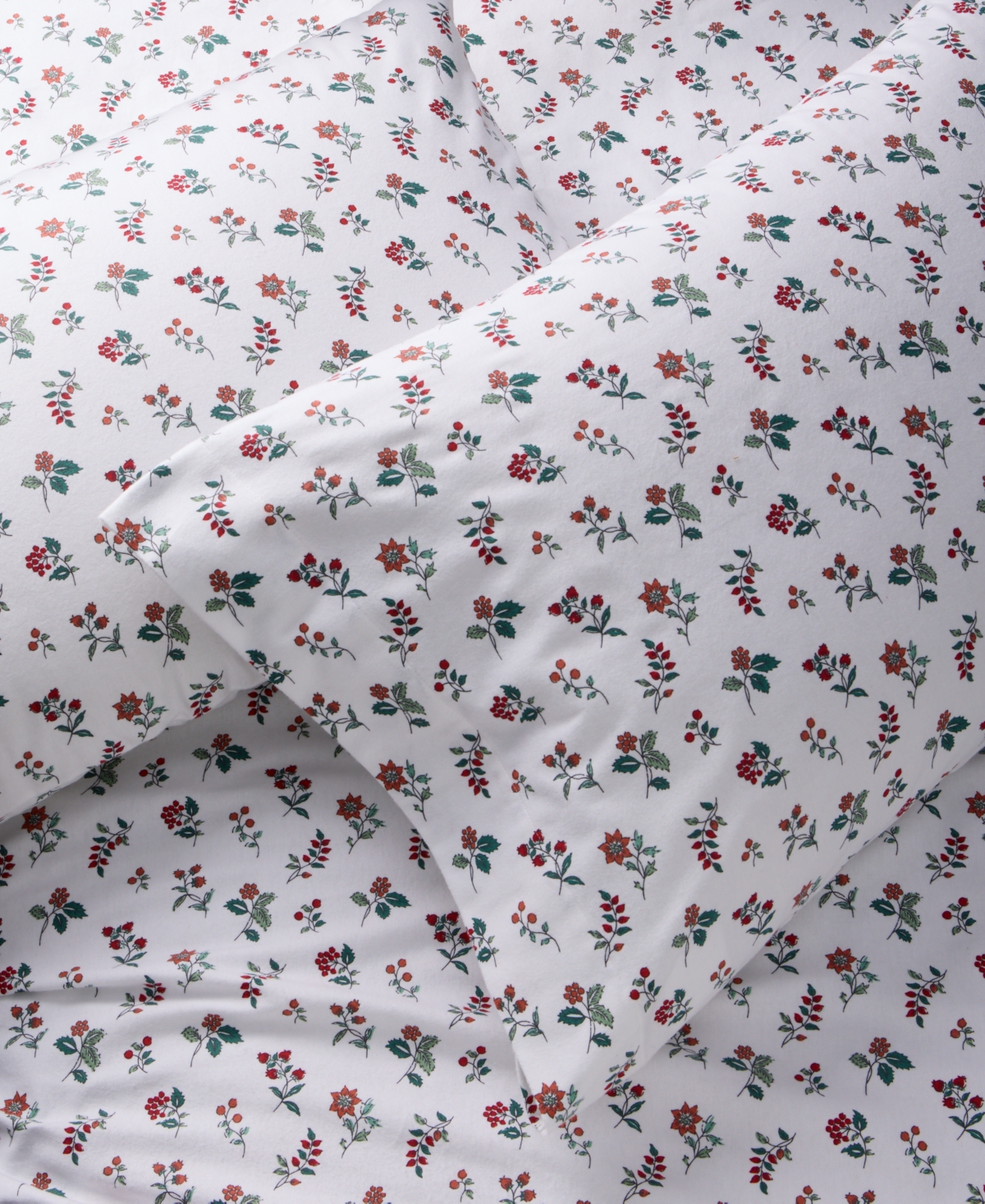 Charter Club Printed Flannel Pillowcase Pair, Standard, Exclusively At Macy's In Red