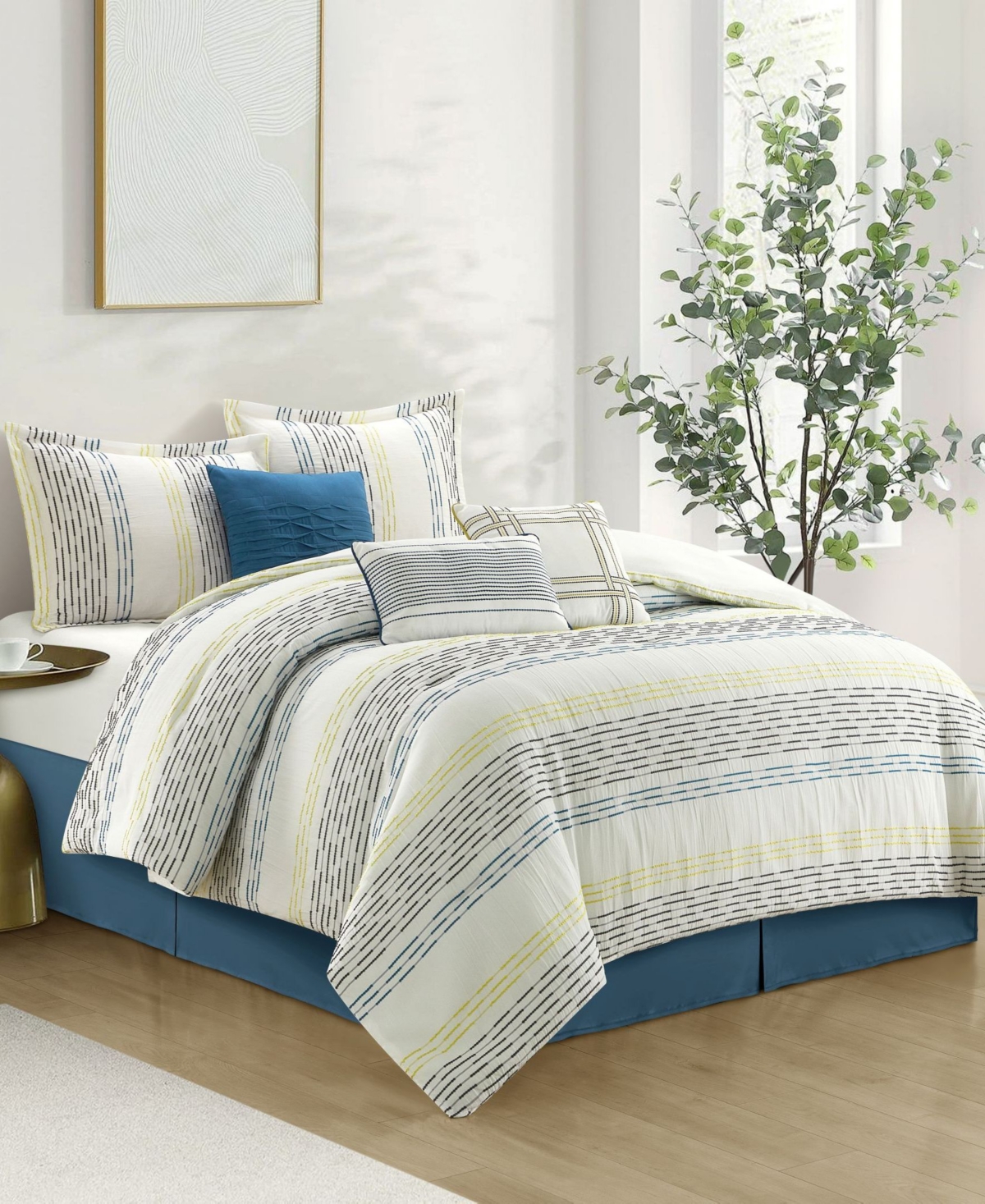 Stratford Park Merida Stripes 7-pc. Comforter Set, King In Multi