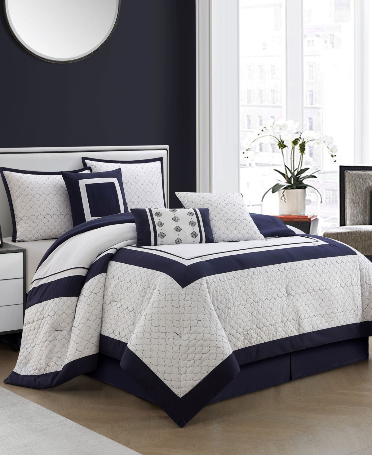 Stratford Park Navina Geometric 7-pc. Comforter Set, King In Multi