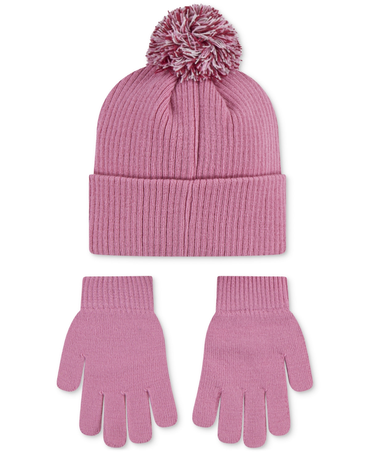 Nike Girls And Boys 8-20 Club Chenille Peak Hat & Gloves Set In Pink