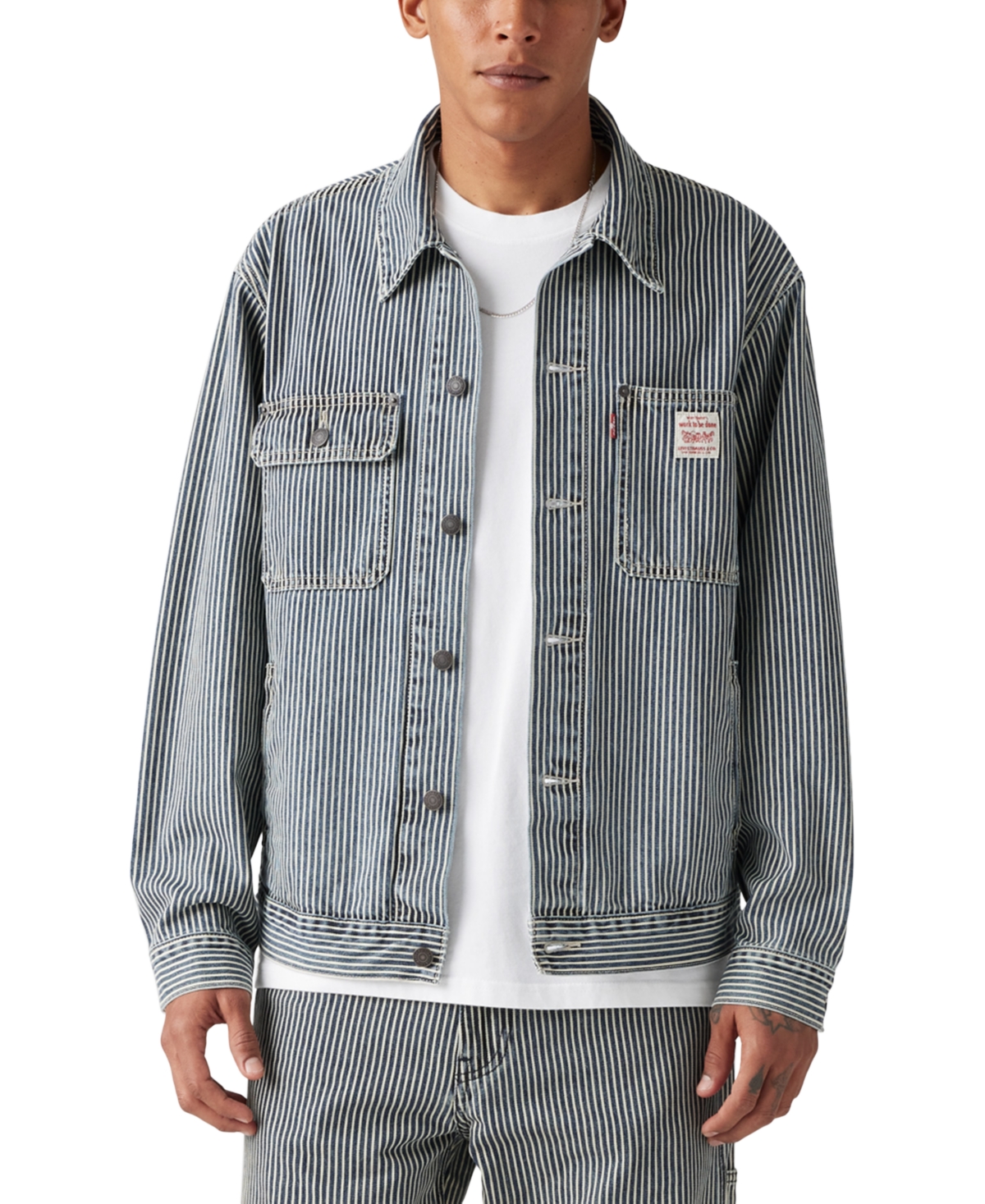Men's Relaxed Fit Sunrise Trucker Jacket - Clay London Fog