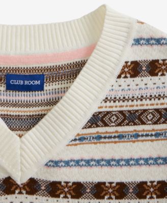 Men's Drake Fair Isle Sweater Vest, Macy's Exclusive