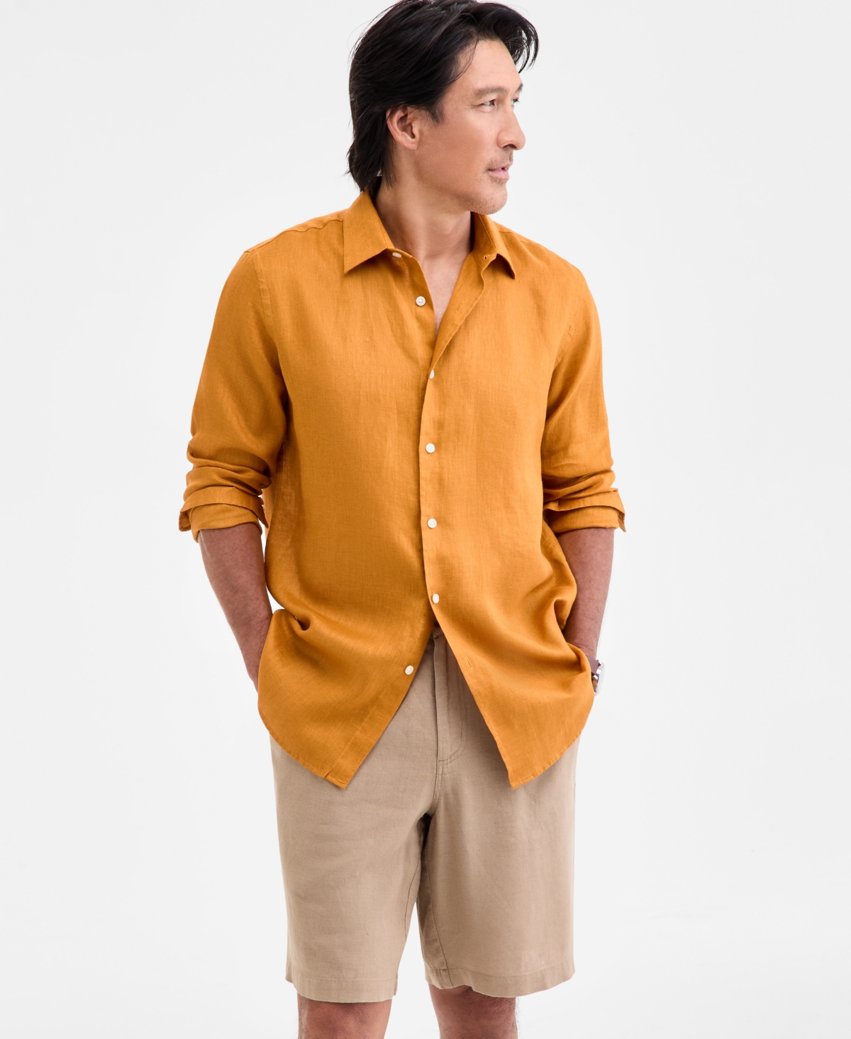 Club Room Men's 100% Linen Shirt